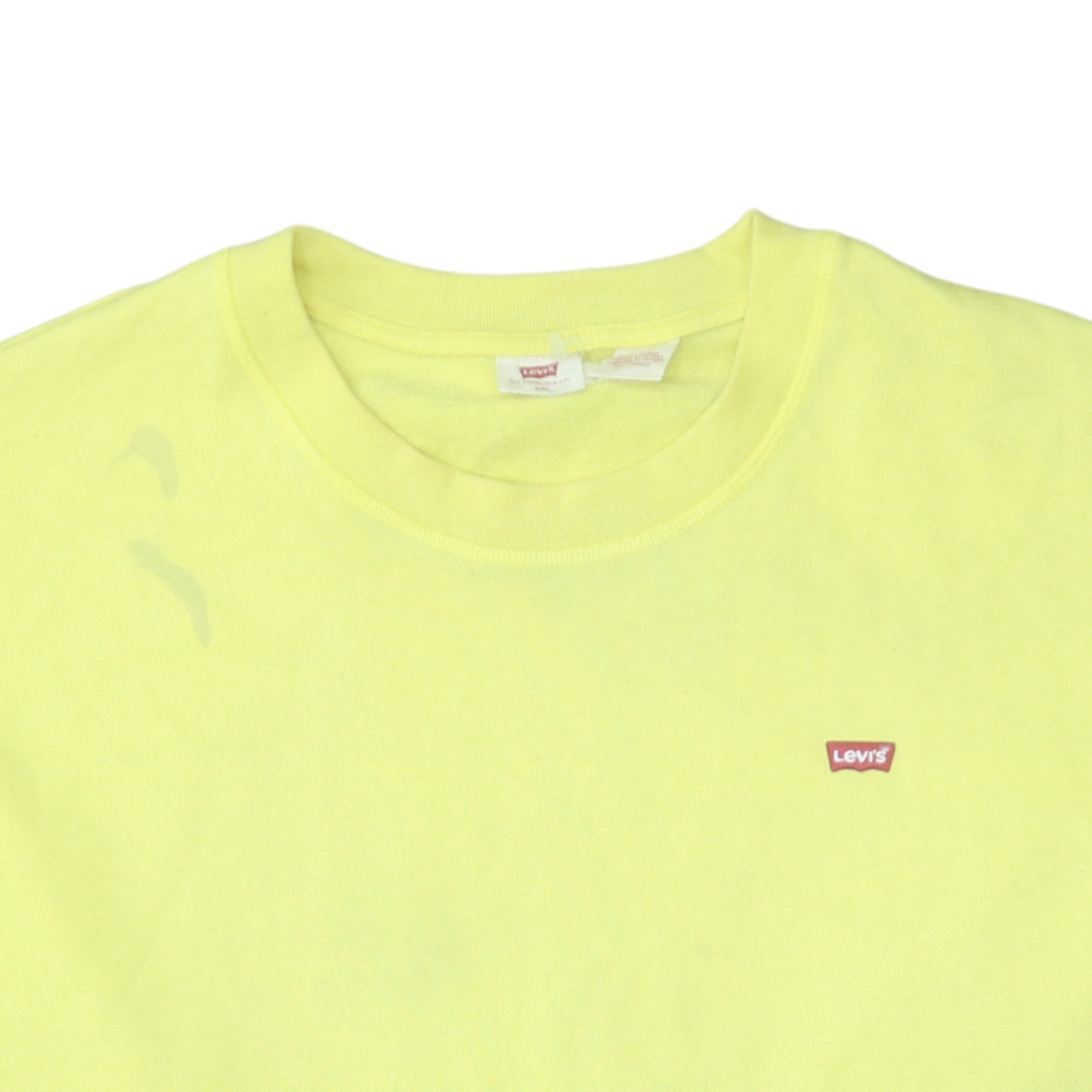 Levi's Women Yellow Crew Neck Long Sleeve Pullover Sweatshirt XXL