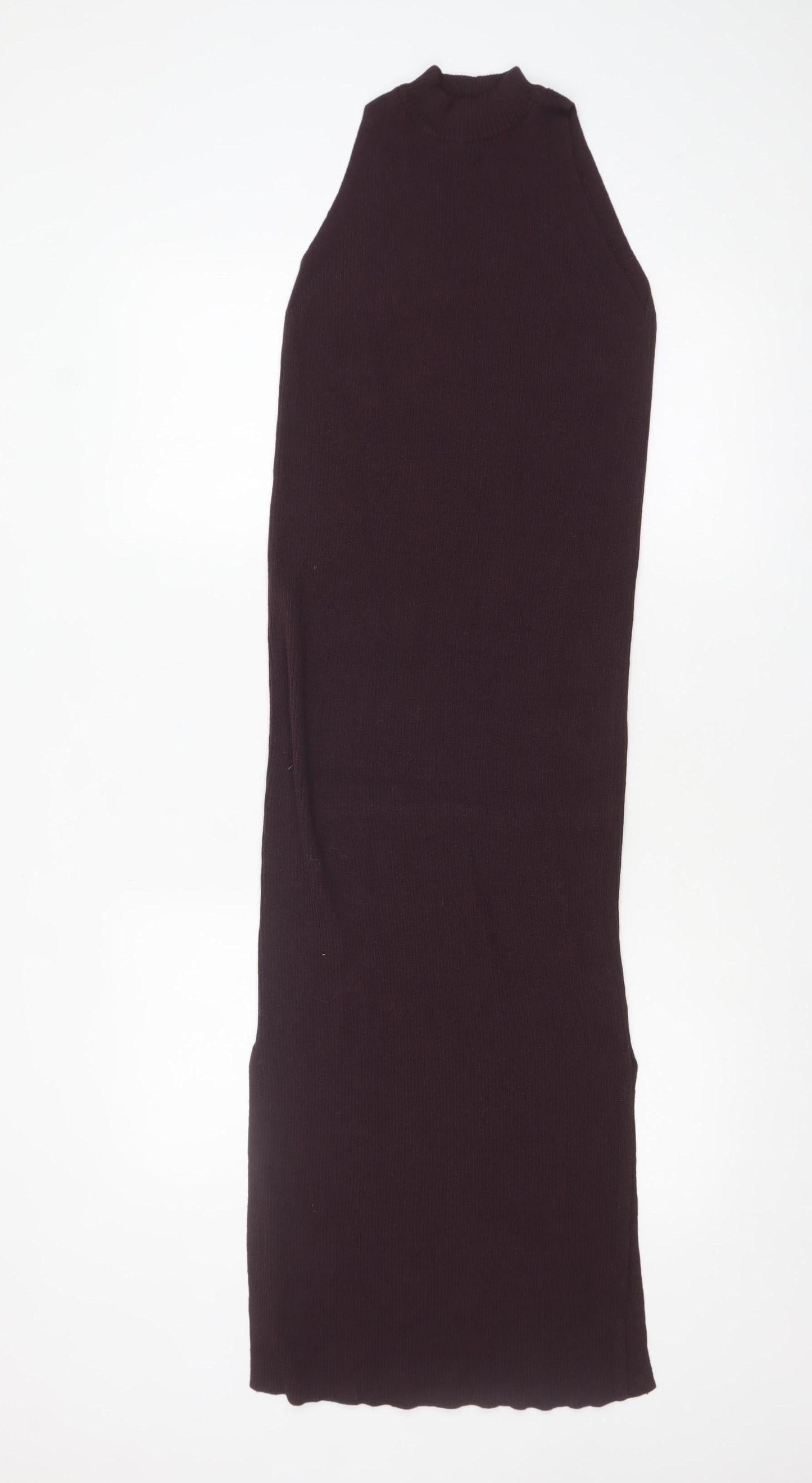 River Island Women’s Brown Sleeveless Bodycon Midi Dress Size 10