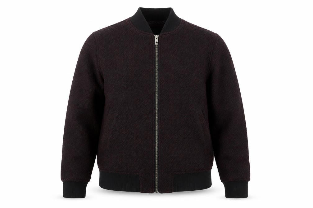 Native Youth Men's Brown Wool Blend Bomber Jacket Size M