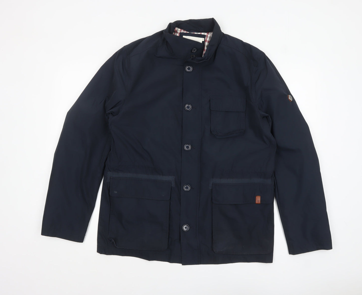Ben Sherman Men's Blue Mid-Length Polyester Casual Jacket M