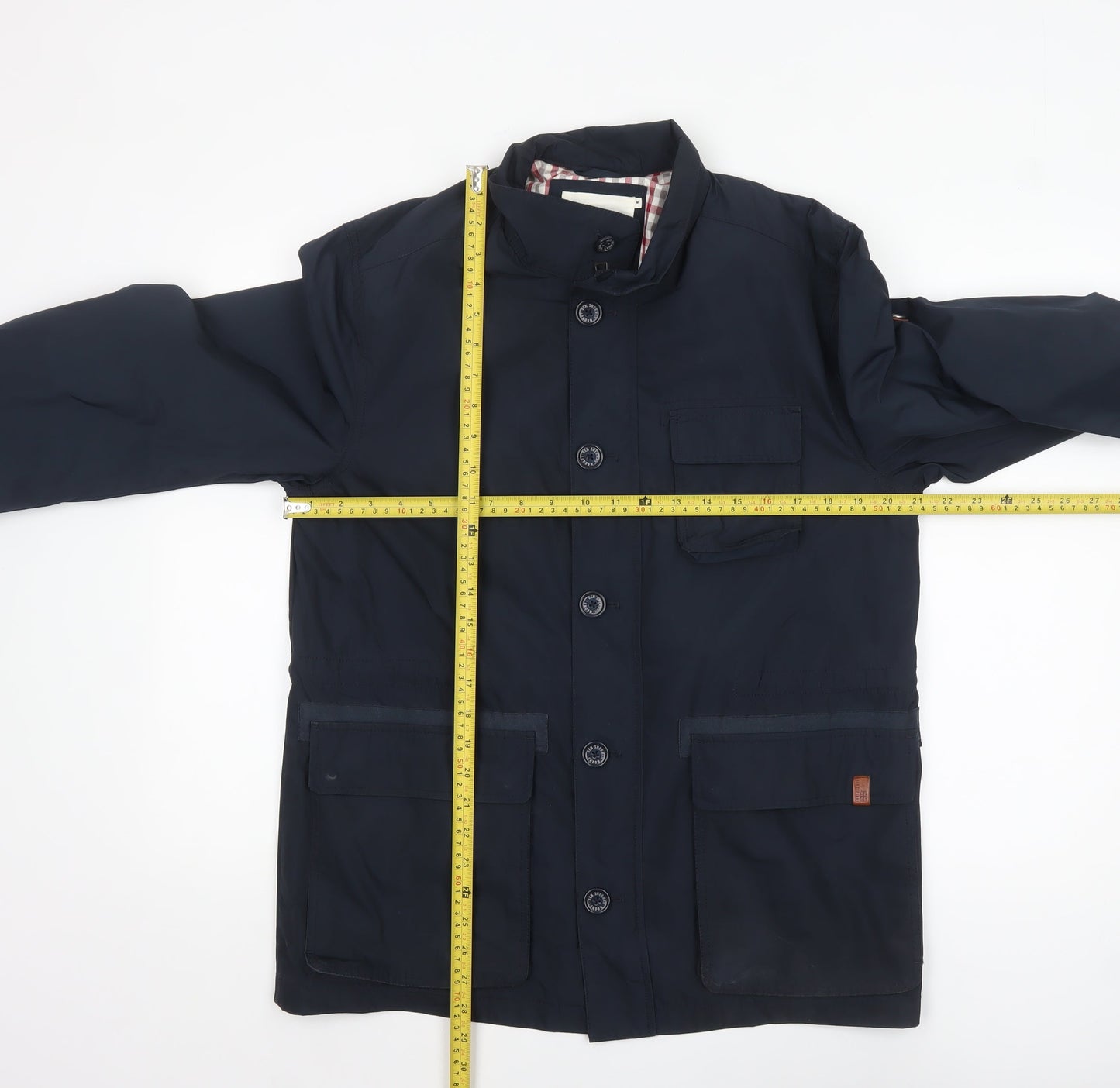 Ben Sherman Men's Blue Mid-Length Polyester Casual Jacket M