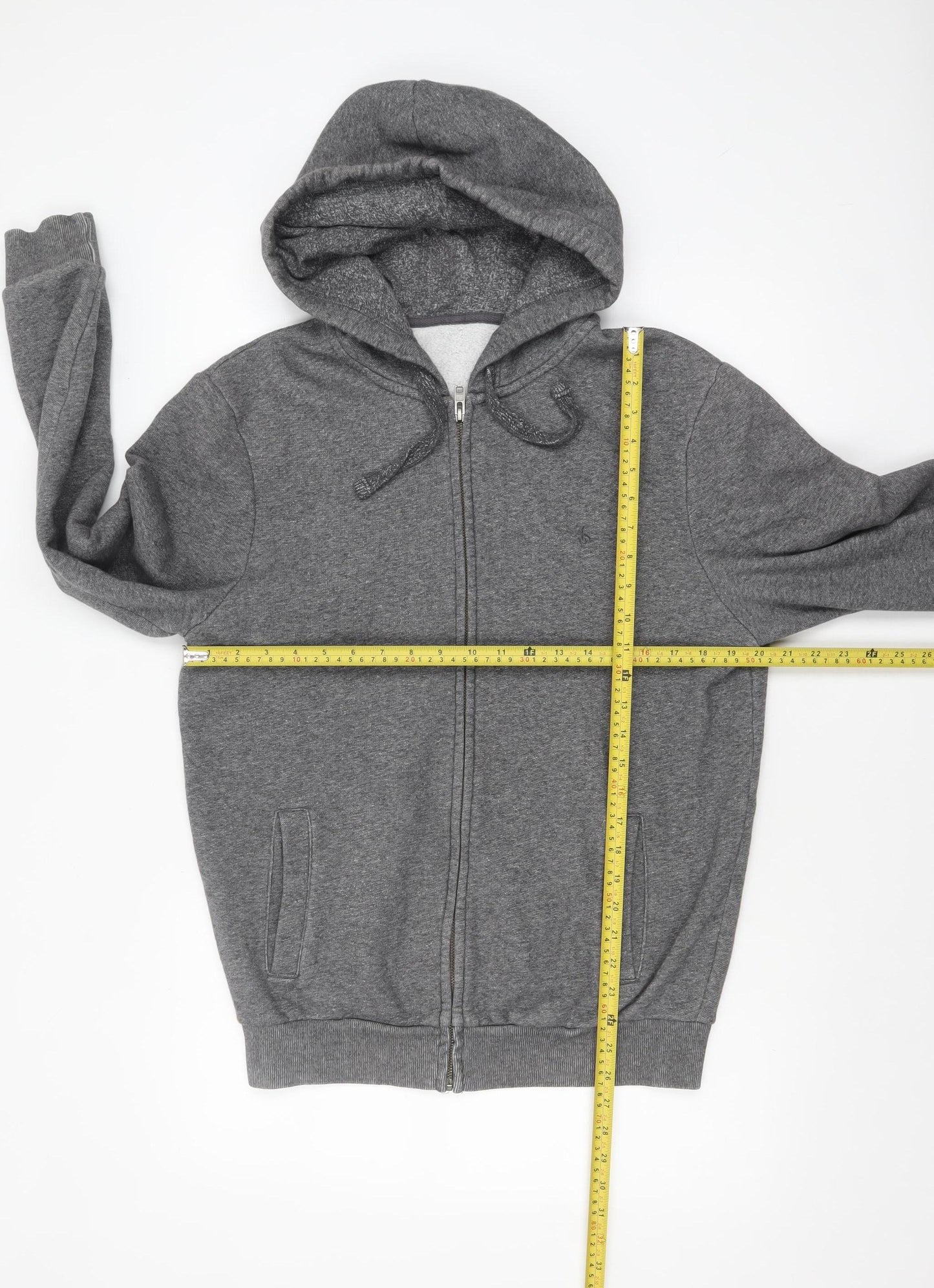 Jack Wills Men's Grey Full Zip Hoodie Sweatshirt Size M