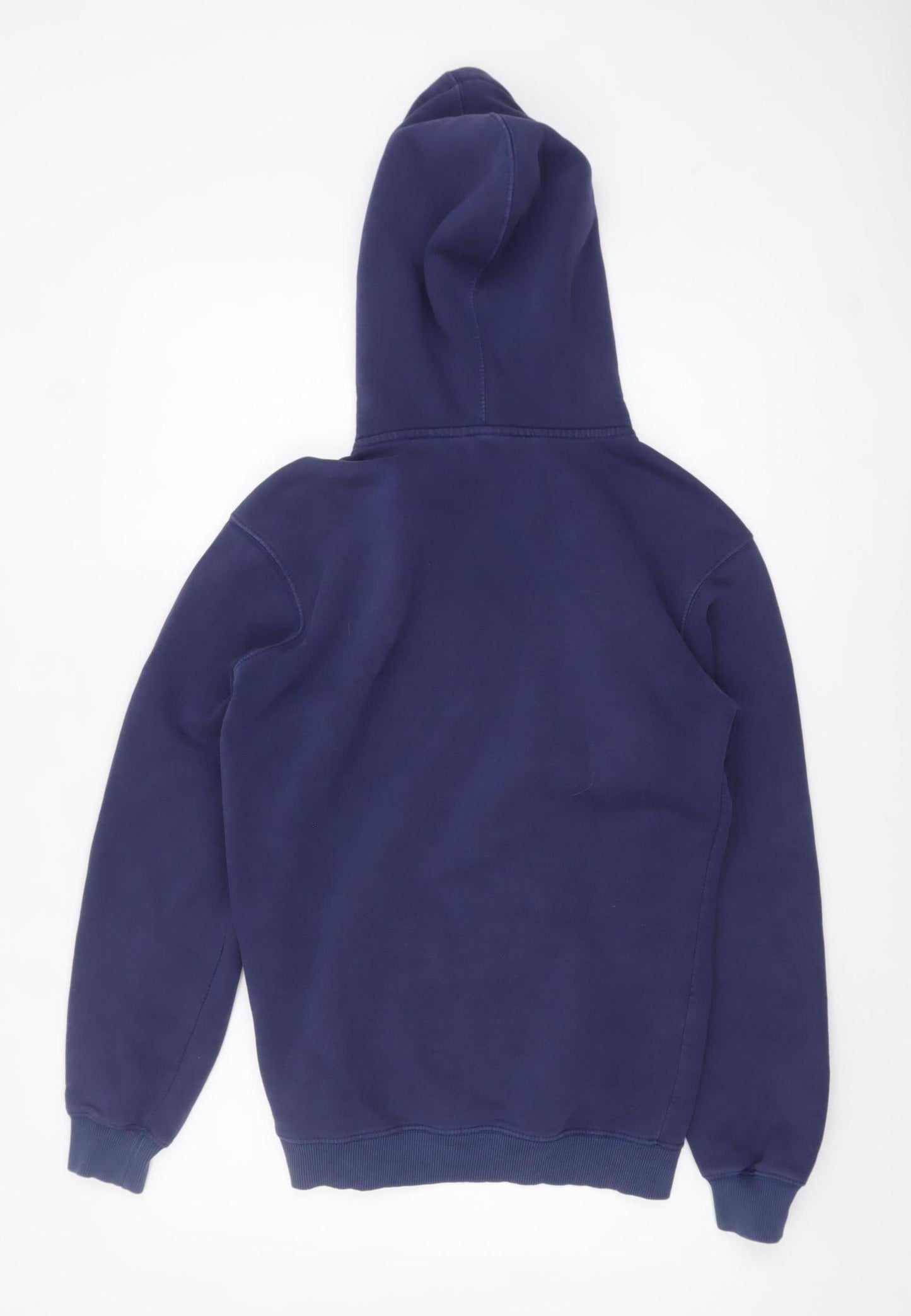 StrangeA Men’s Blue Santorini Pullover Hoodie Size S Graphic Fleece