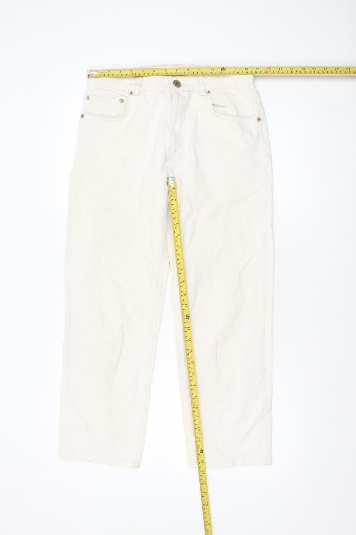 ASOS Women’s Ivory Straight Leg Denim Jeans UK 28 Regular
