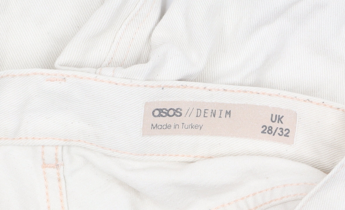 ASOS Women’s Ivory Straight Leg Denim Jeans UK 28 Regular