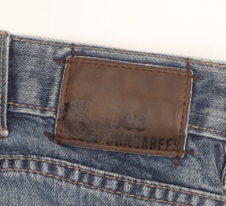 Lee Dungarees Men's Blue 36x32 Straight Leg Denim Jeans