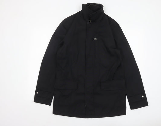 Banana Republic Men's Black Small Mid-Length Nylon Coat