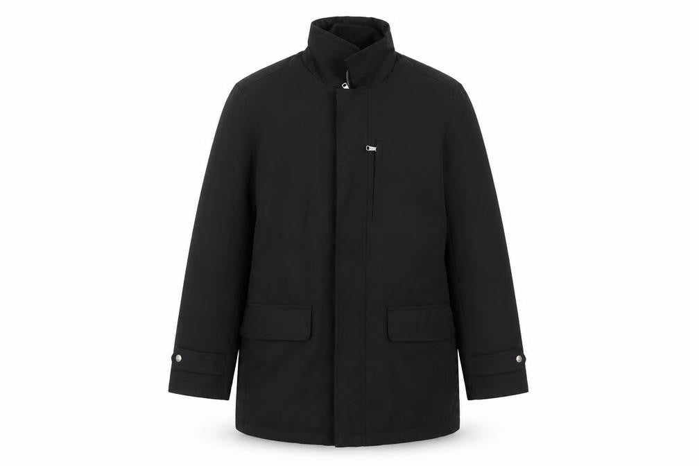 Banana Republic Men's Black Small Mid-Length Nylon Coat