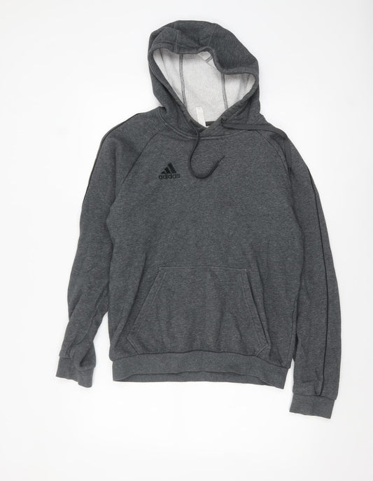 Adidas Men's Grey Pullover Hoodie Small Regular Fit