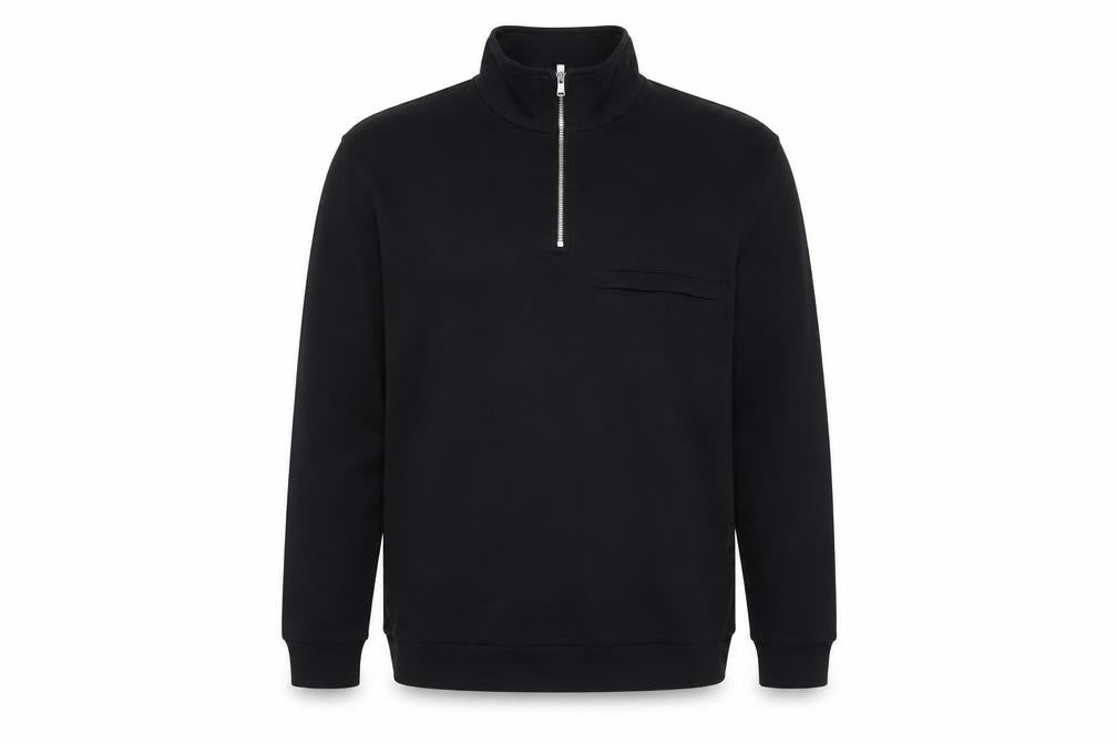 T&W by Taylor & Wright Men's Black XL 1/2 Zip High Neck Sweatshirt