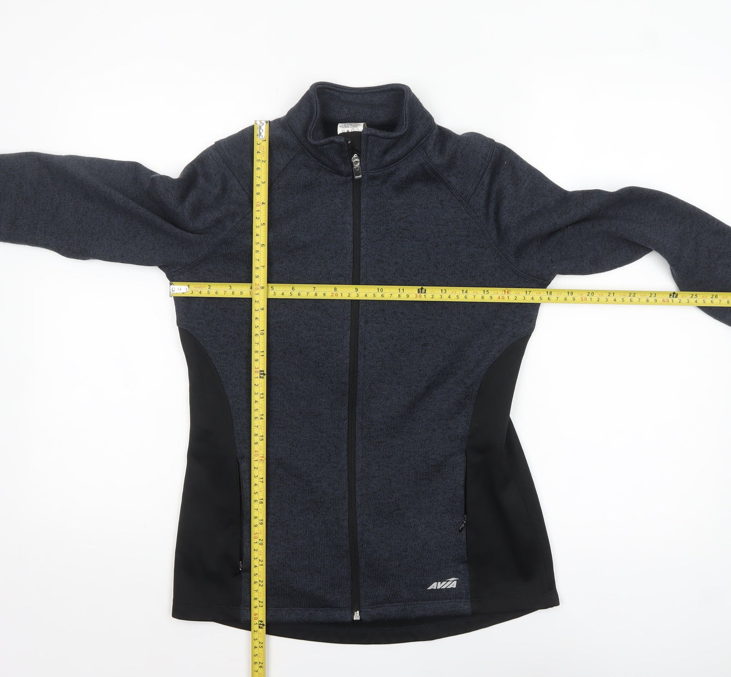 Avia Womens Black Soft Shell Full Zip Sports Jacket Size S