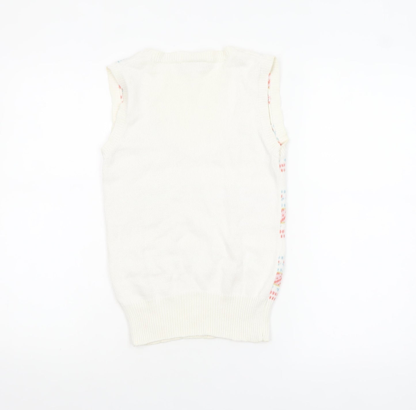 Atmosphere Womens Ivory Aztec Knit Sleeveless Vest Jumper Size 8-10