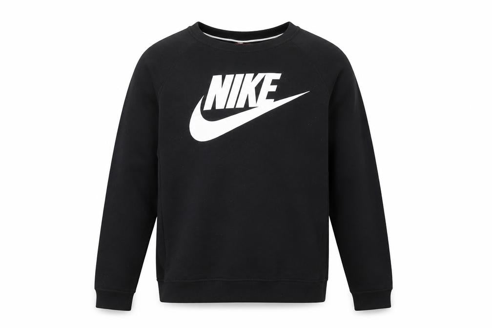 Nike Men's Black Medium Pullover Logo Crew Neck Sweatshirt