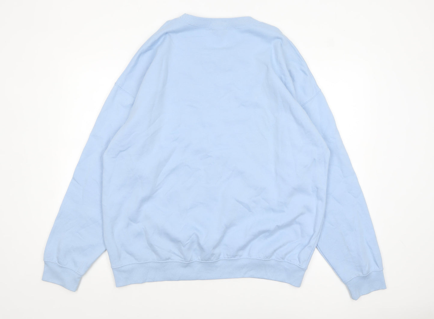 PrettyLittleThing Blue Venice Embroidered Sweatshirt Medium Unisex