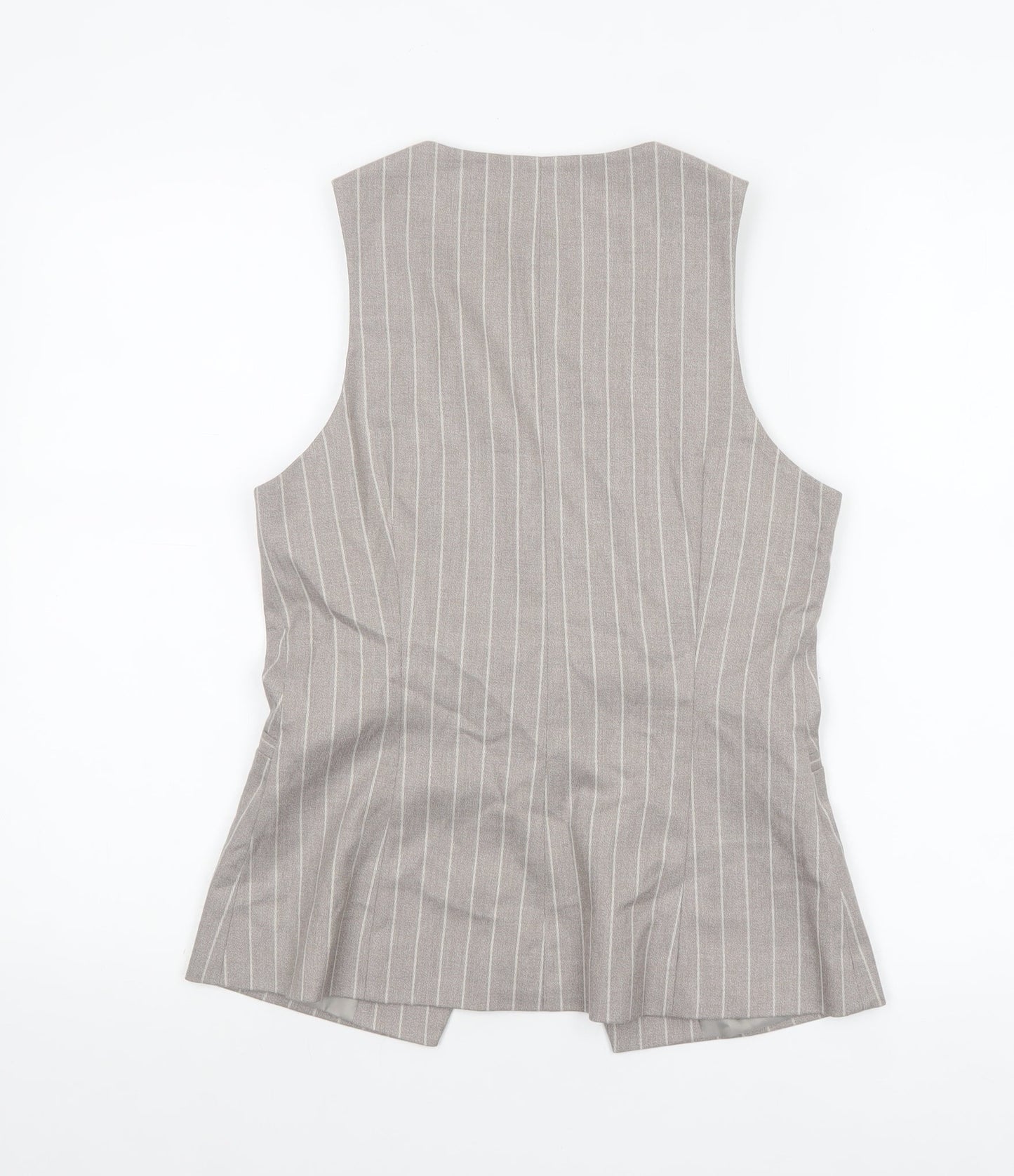 ASOS DESIGN Women’s Grey Pinstripe Waistcoat UK 8 Tailored Fit