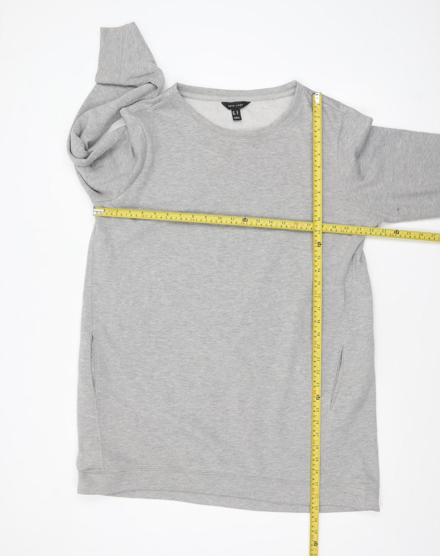 New Look Women Grey Pullover Sweatshirt UK 18 Long Sleeve Classic Fit
