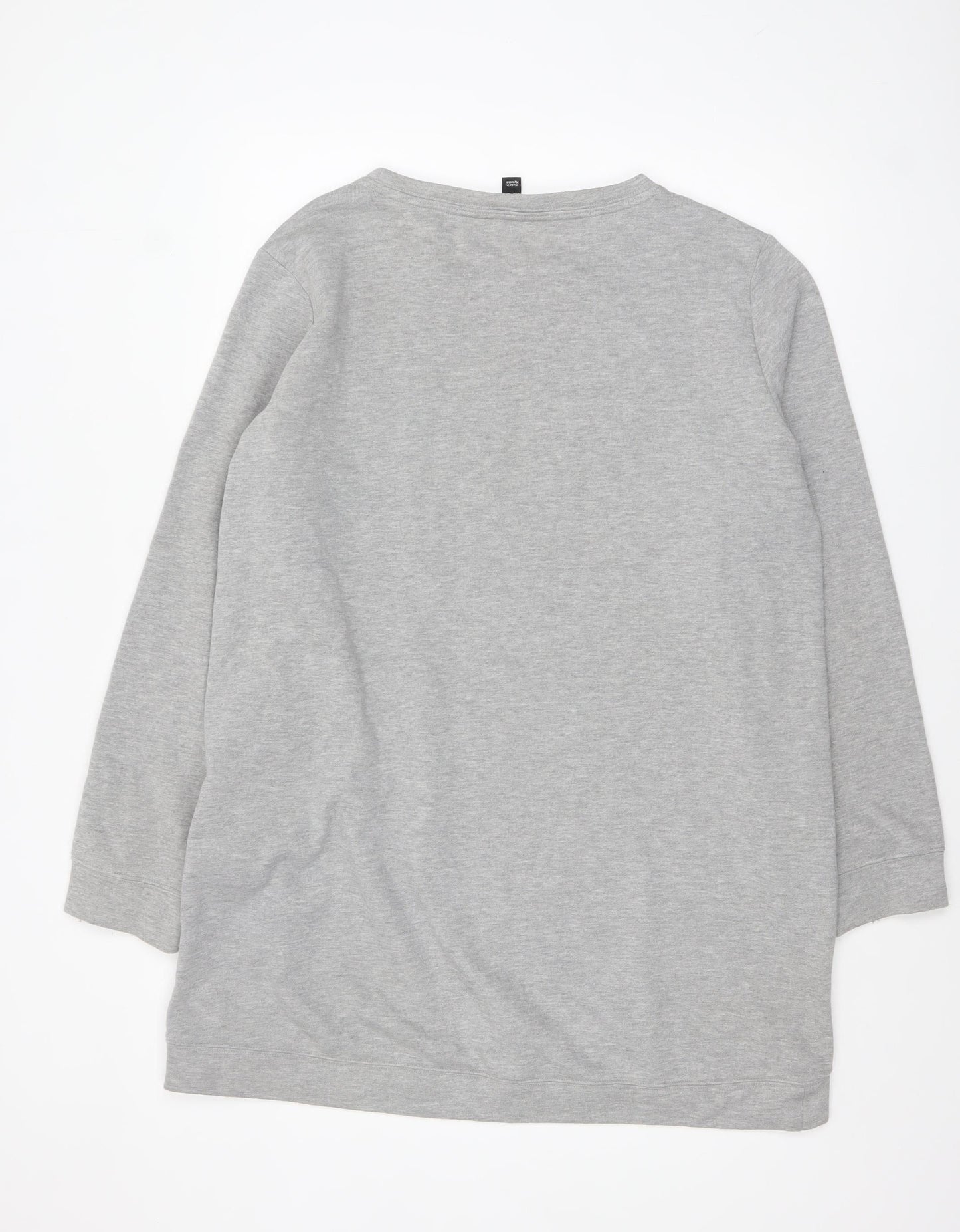 New Look Women Grey Pullover Sweatshirt UK 18 Long Sleeve Classic Fit