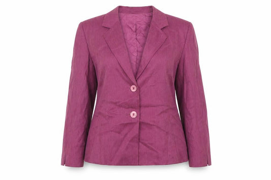 Country Casuals Women Petite Pink Suit Jacket Size 12 Two-Button Blazer