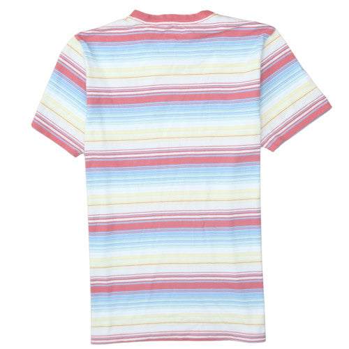 Levi's Men's Multicoloured Striped Crew Neck Cotton T-Shirt Size M