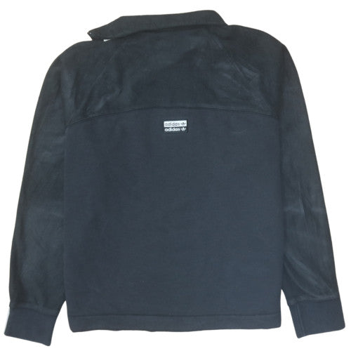 Adidas Women Black Pullover Sweatshirt Size 10 Lined Cotton Blend