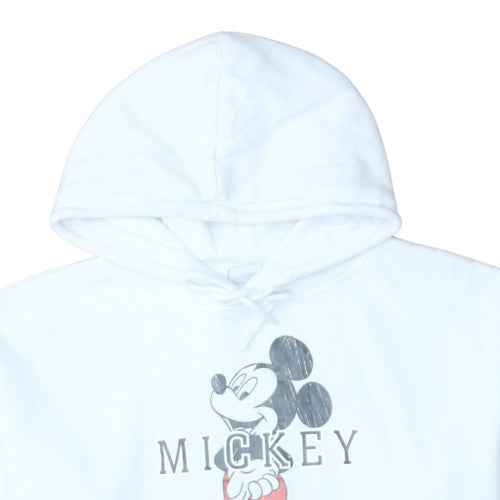 Primark x Disney Women's White Mickey Hoodie Size Small 10/12 Pullover
