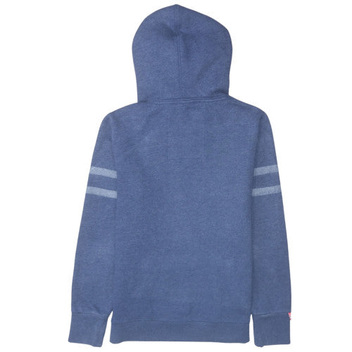 Superdry Women's Blue Pullover Hoodie Size M Graphic Print Cotton
