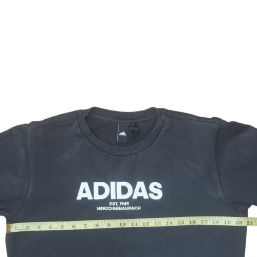 Adidas Men's Black Crew Neck Pullover Sweatshirt Size M