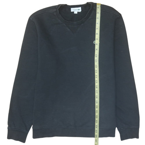 Lacoste Men’s Black Cotton Crew Neck Sweatshirt Size L