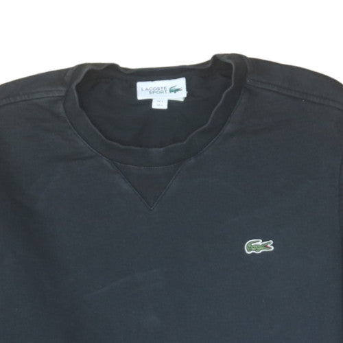 Lacoste Men’s Black Cotton Crew Neck Sweatshirt Size L