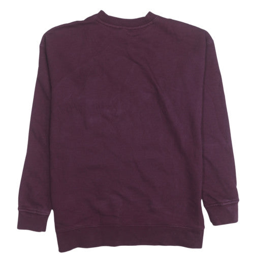 Adidas Womens Burgundy Sweatshirt UK 12 Crew Neck Long Sleeve