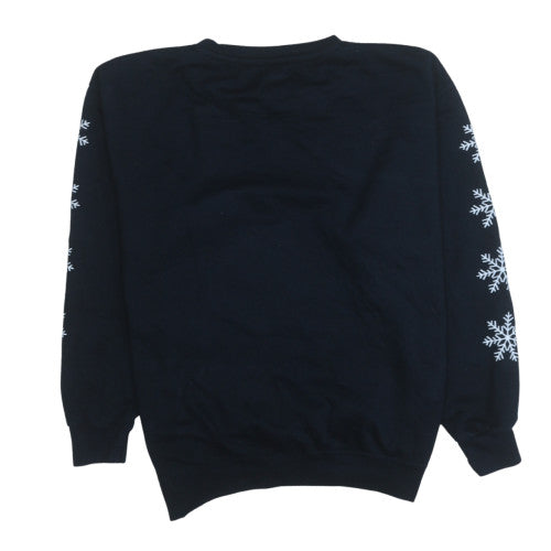 Active Sweats Women's Black XL Pullover Christmas Sweatshirt