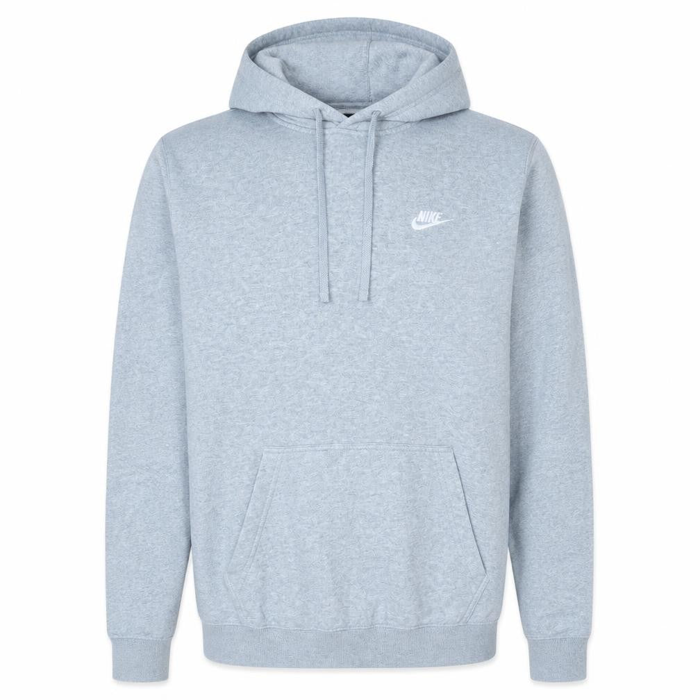 Nike Men's Grey Pullover Hoodie M Regular Fit Fleece Sweatshirt