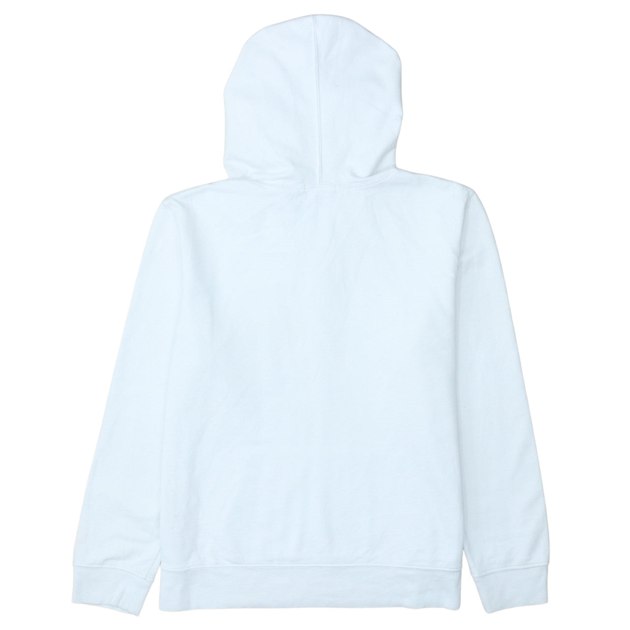 GAP Women White Pullover Hoodie L Logo Embroidered Classic Fit
