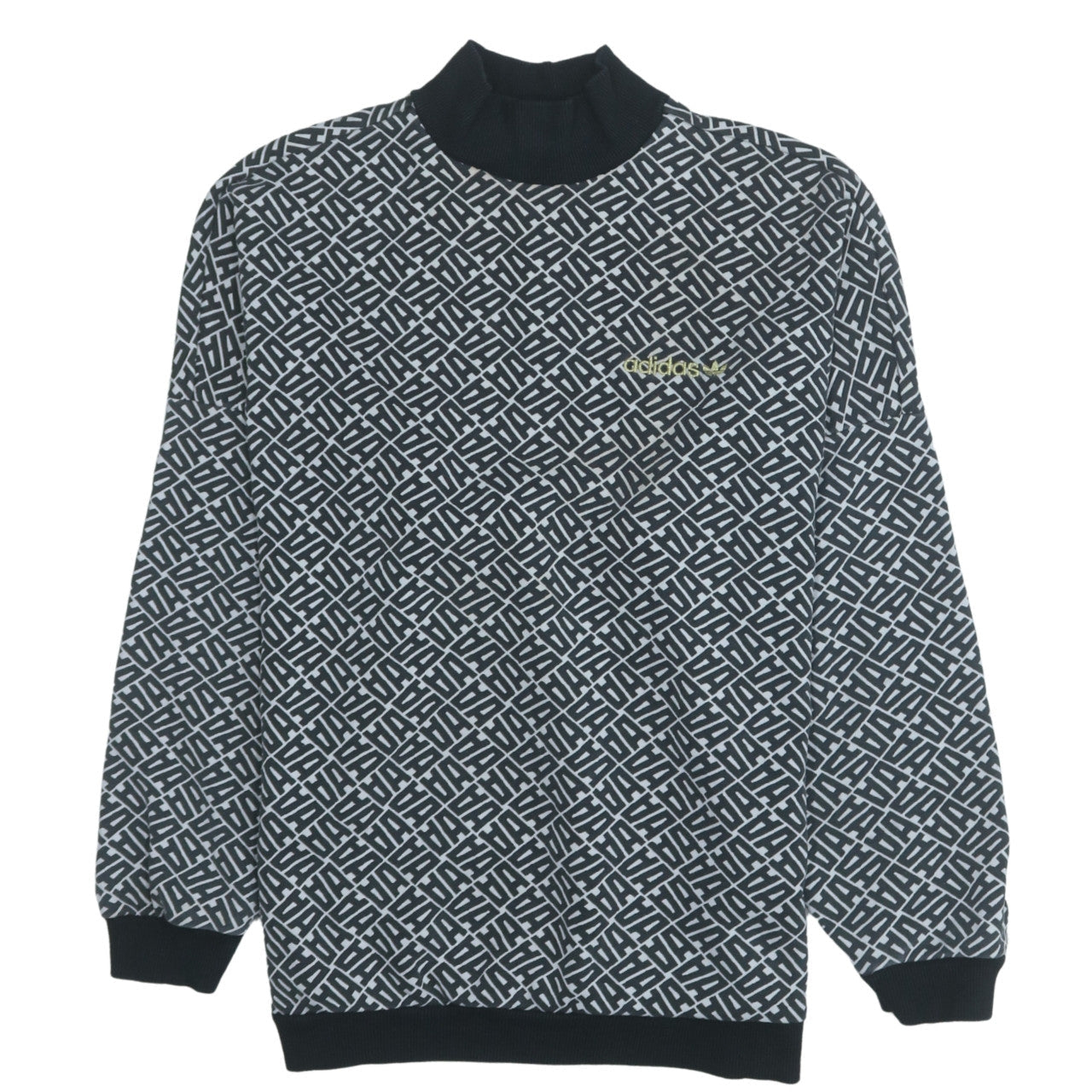 Adidas Women’s Black & White Geometric Logo Sweatshirt Size S