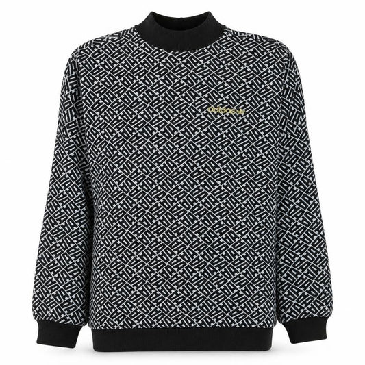 Adidas Women’s Black & White Geometric Logo Sweatshirt Size S