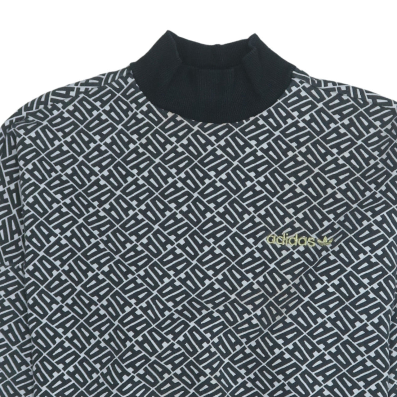 Adidas Women’s Black & White Geometric Logo Sweatshirt Size S