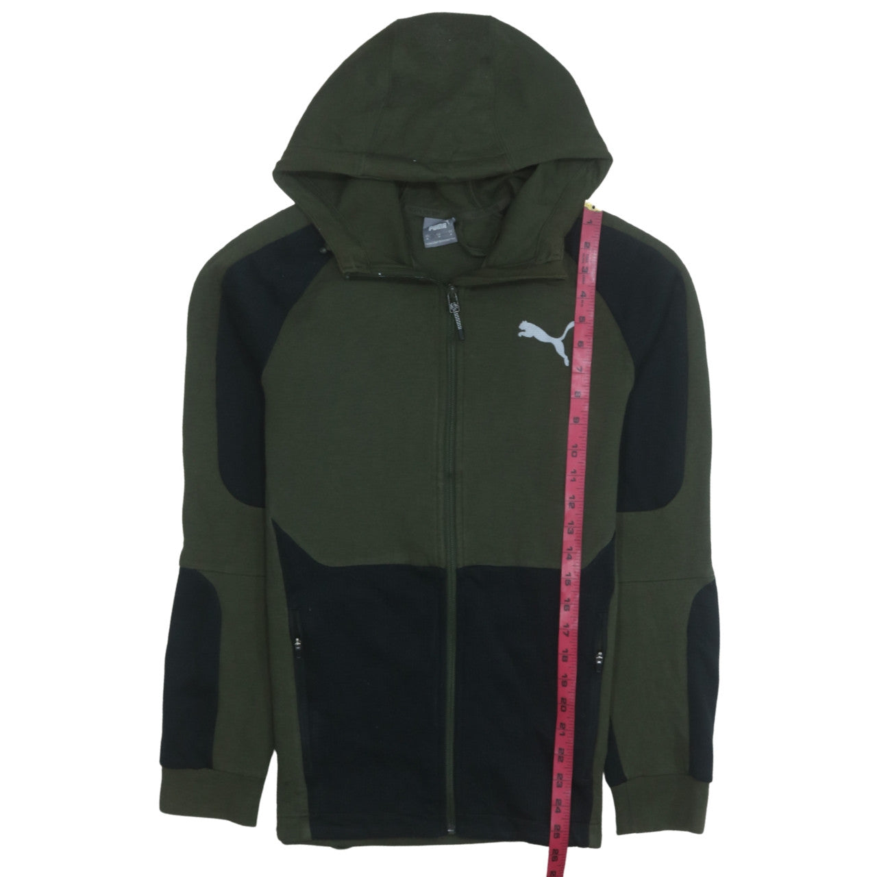 Puma Men’s Green Full Zip Hoodie Size M Sportswear