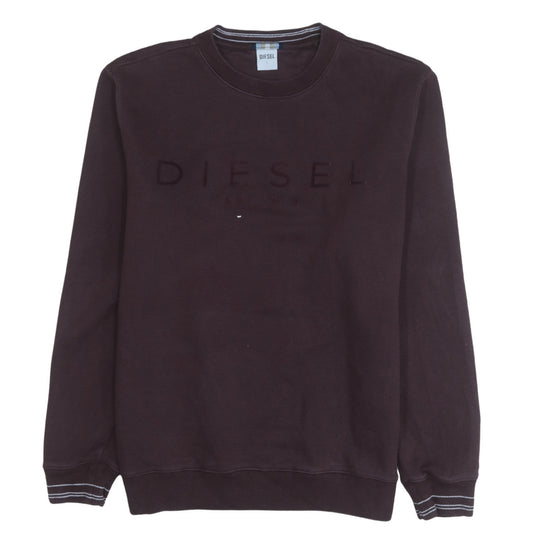 Diesel Men's Brown Crew Neck Sweatshirt L Cotton Blend