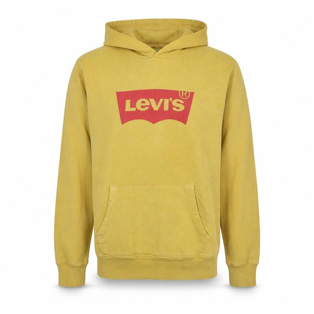 Levi's Men's Yellow Logo Pullover Hoodie Size S