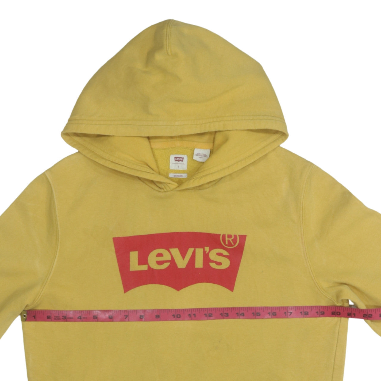 Levi's Men's Yellow Logo Pullover Hoodie Size S