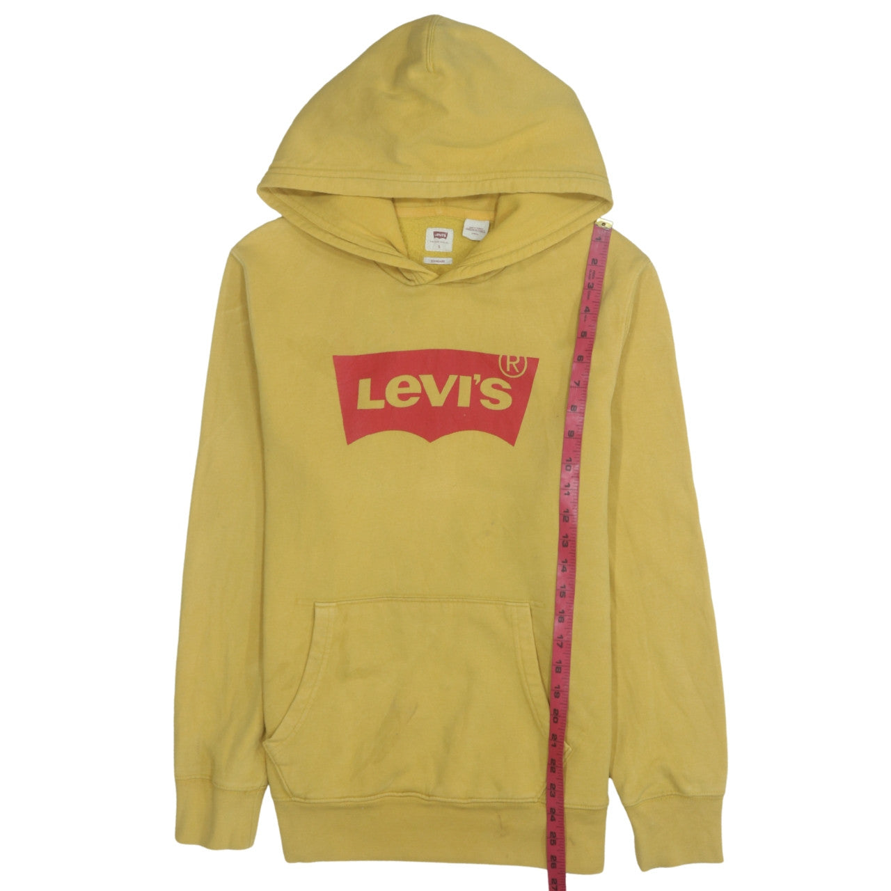 Levi's Men's Yellow Logo Pullover Hoodie Size S
