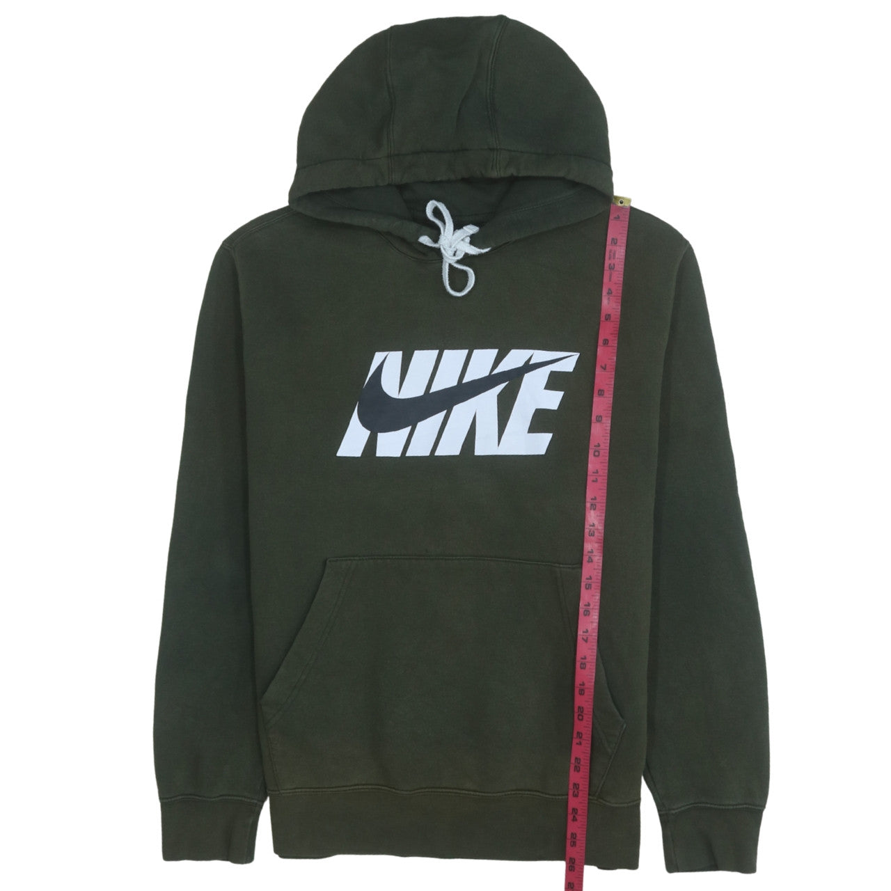 Nike Men’s Green Pullover Hoodie M Regular Fit Graphic Logo Sweatshirt
