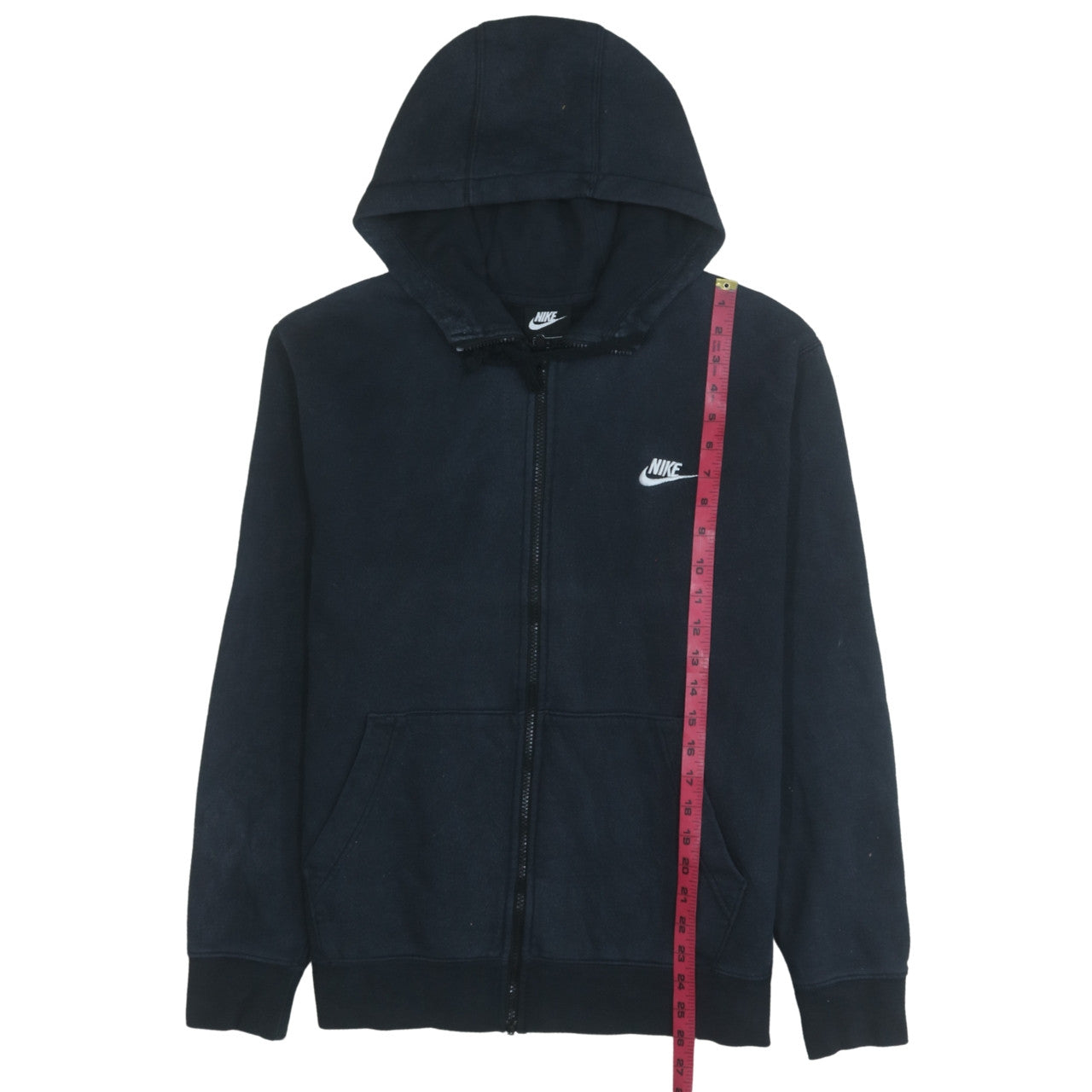 Nike Men's Black Full Zip Fleece Hoodie Size L Regular Fit