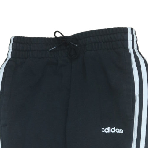 Adidas Womens Black XS Jogger Sweatpants Tapered Fit Elastic Waist