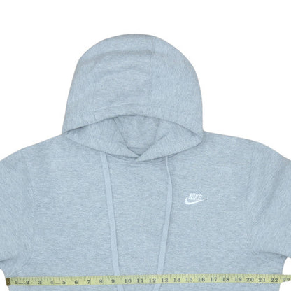 Nike Men's Grey Pullover Hoodie L Regular Fit Fleece Sweatshirt