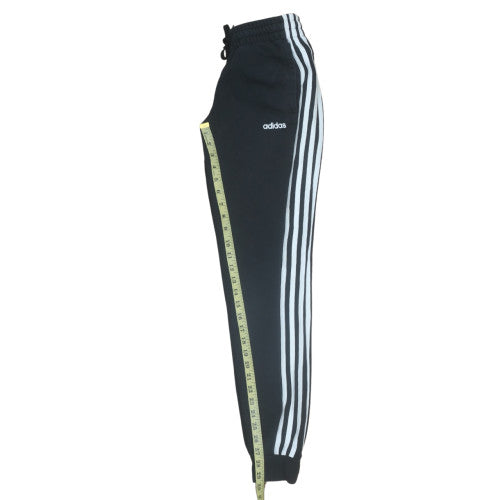 Adidas Womens Black Jogger Trousers Size 12 Logo Stripe