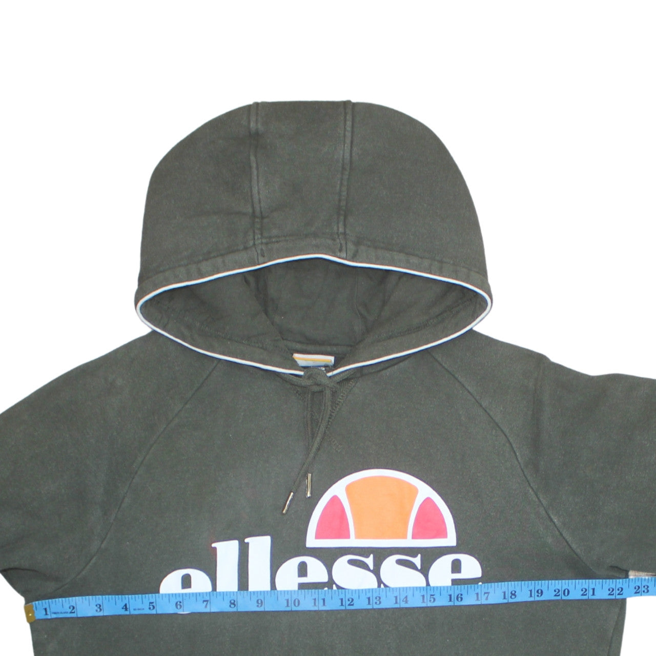 Ellesse Mens Green Pullover Hoodie L Fleece Logo Sportswear