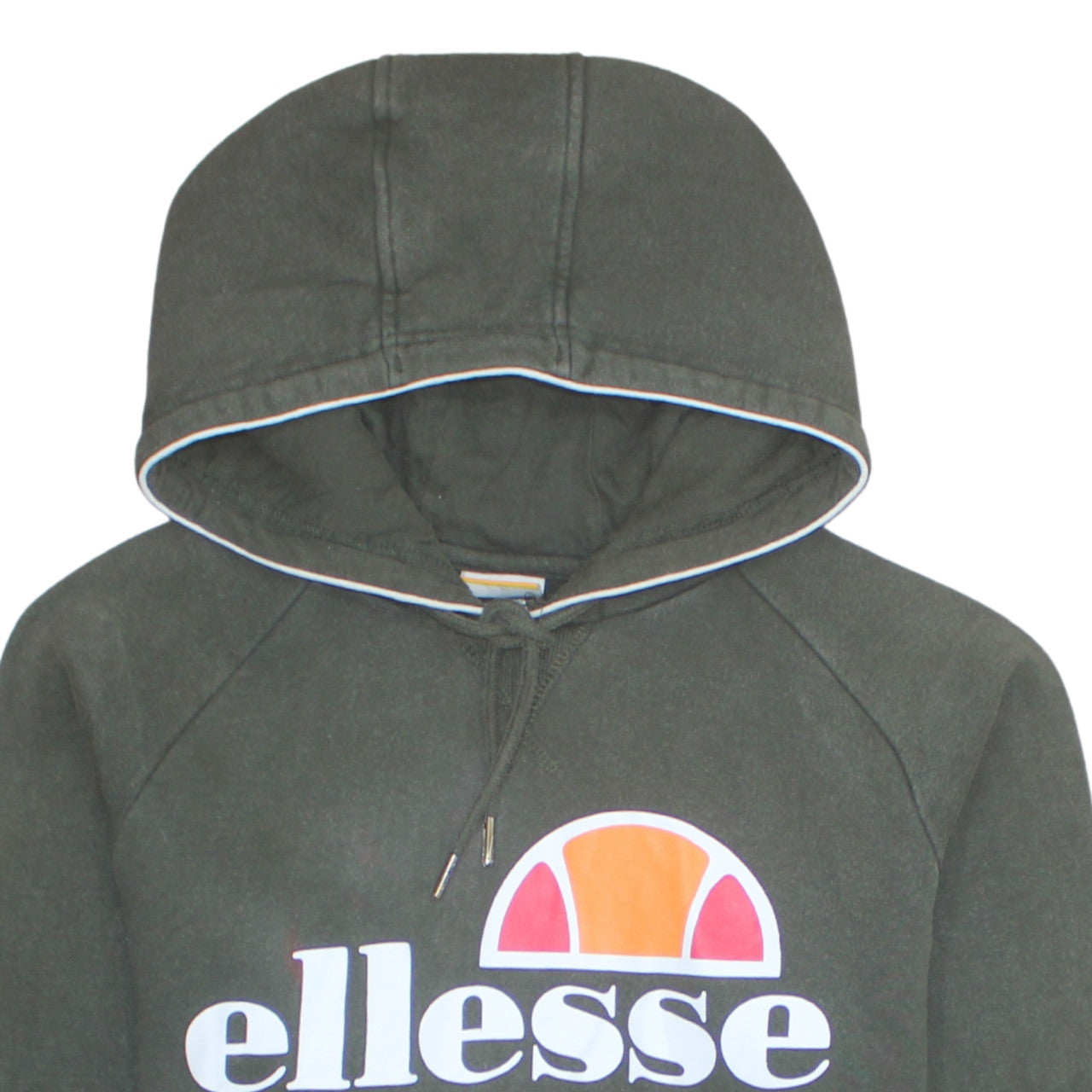 Ellesse Mens Green Pullover Hoodie L Fleece Logo Sportswear