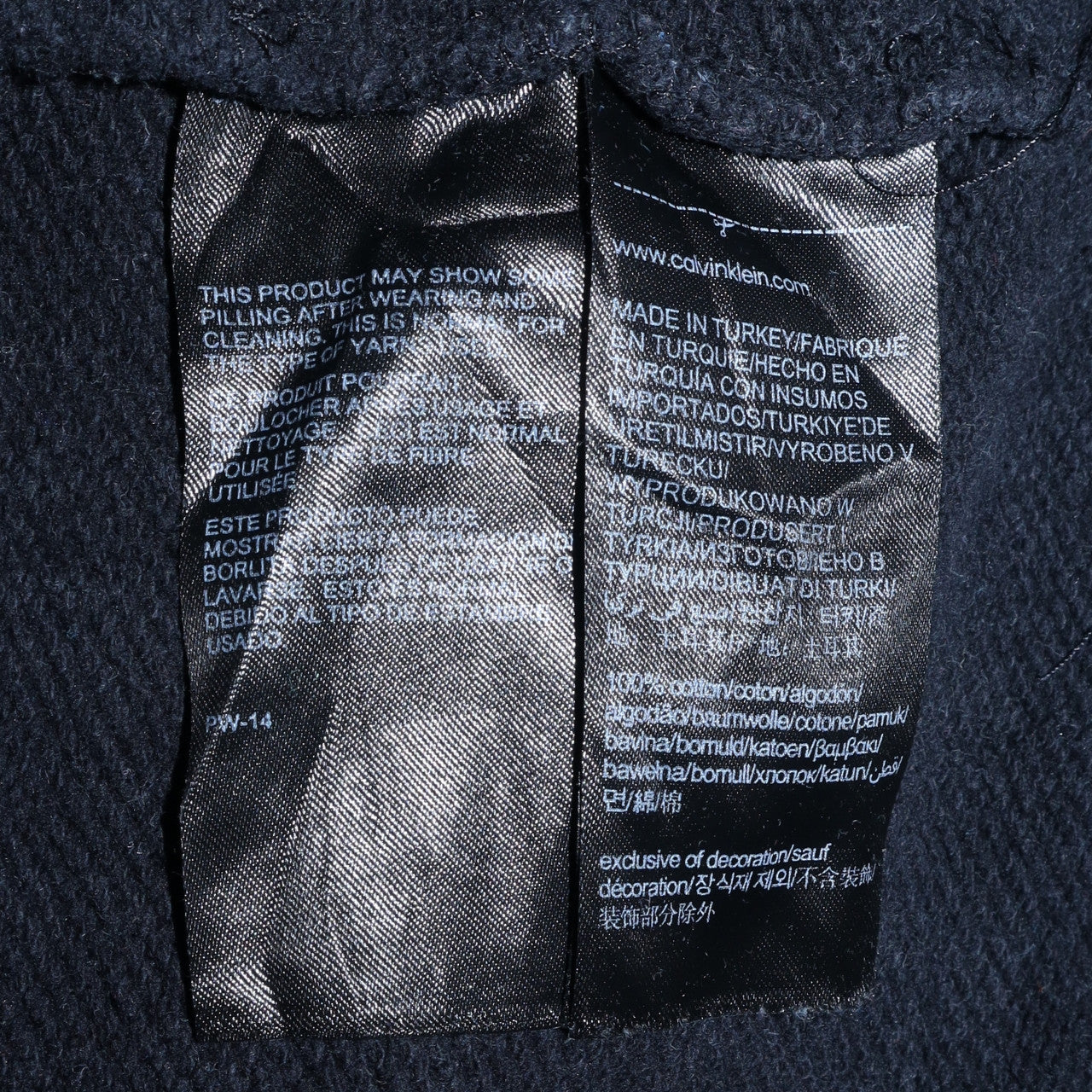 Calvin Klein Jeans Men's Black Pullover Hoodie L Fleece Logo