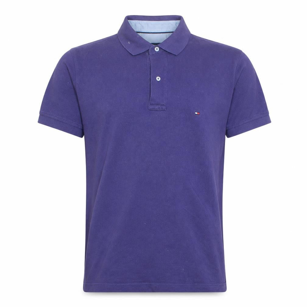 Tommy Hilfiger Men’s Purple Cotton Regular Fit Polo Shirt M